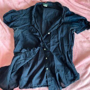 Navy Blue Button Up Blouse